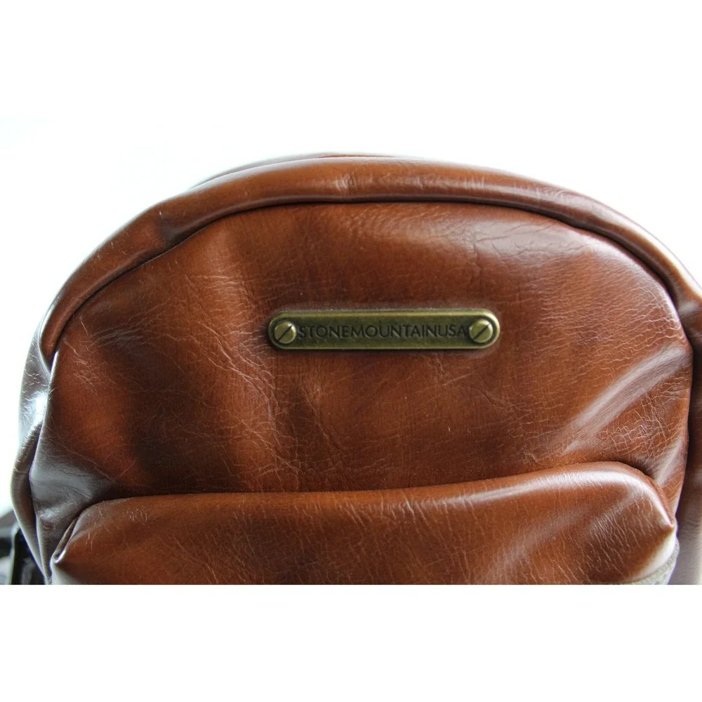Stone Mountain USA Brown Faux leather Mini Backpack Sling Bag